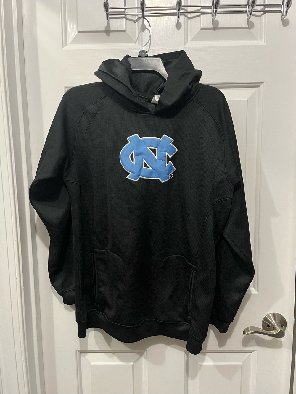 Men's Black Hoodie with Carolina Blue UNC Logo